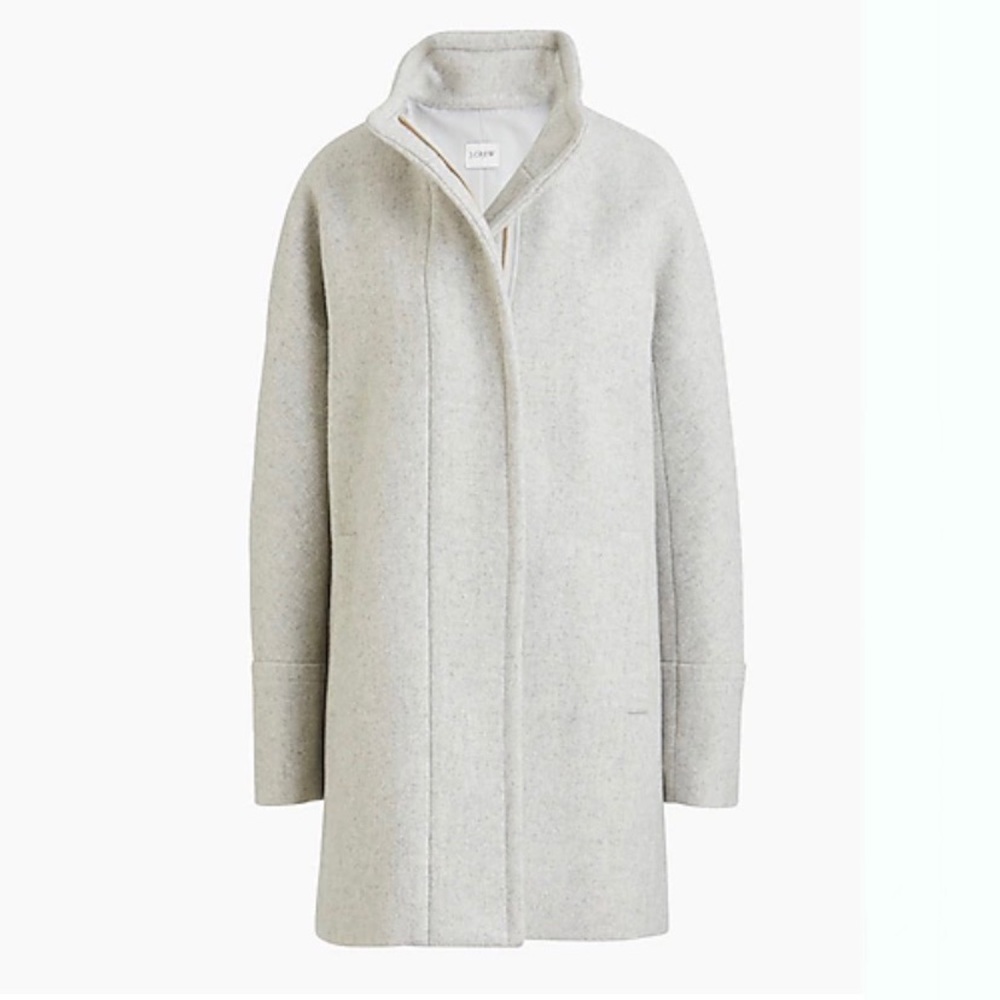 ๐ NEW J. Crew City Winter Wool Jacket Coat Grey Size 4 - Picture 2 of 9